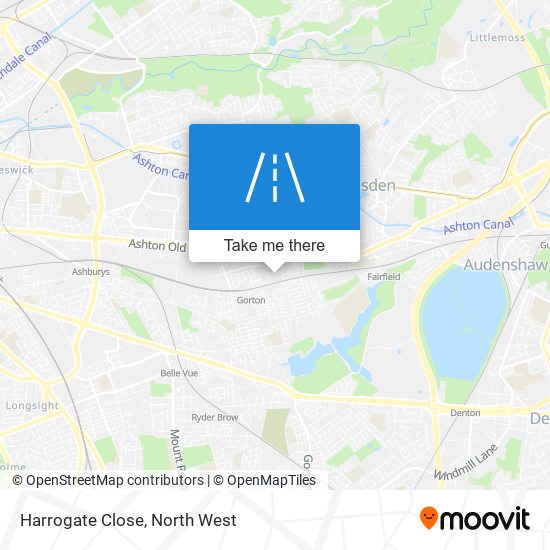 Harrogate Close map