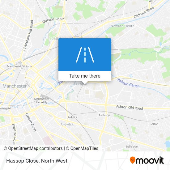 Hassop Close map