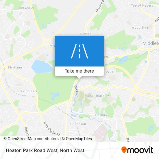Heaton Park Road West map
