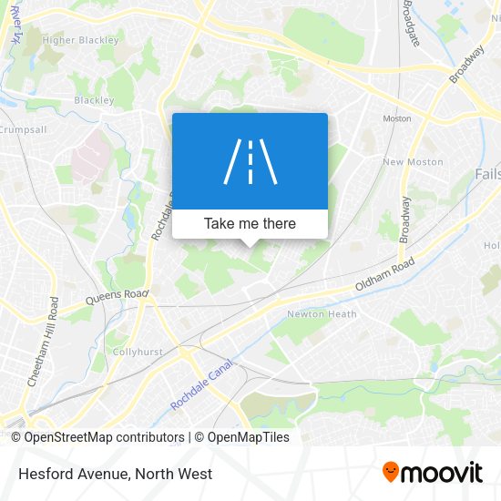 Hesford Avenue map