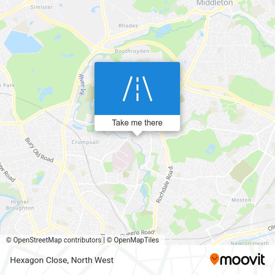 Hexagon Close map