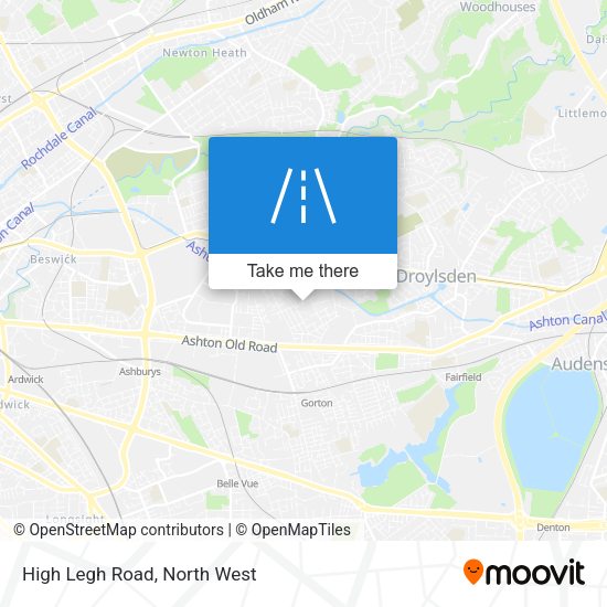 High Legh Road map