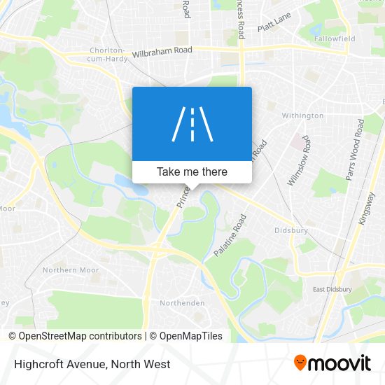Highcroft Avenue map