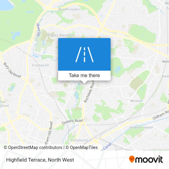 Highfield Terrace map