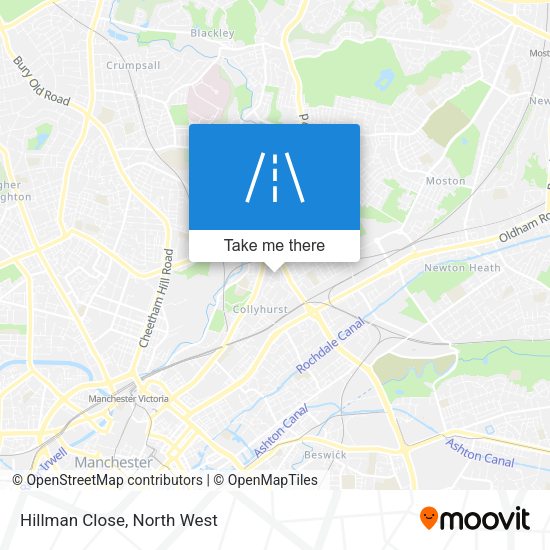 Hillman Close map