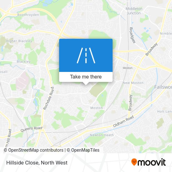 Hillside Close map