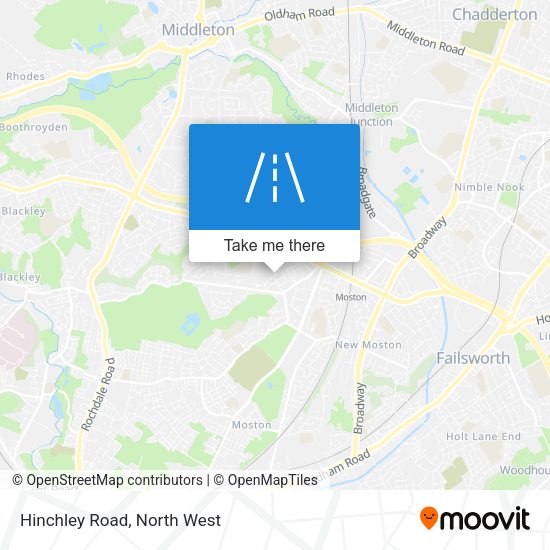 Hinchley Road map