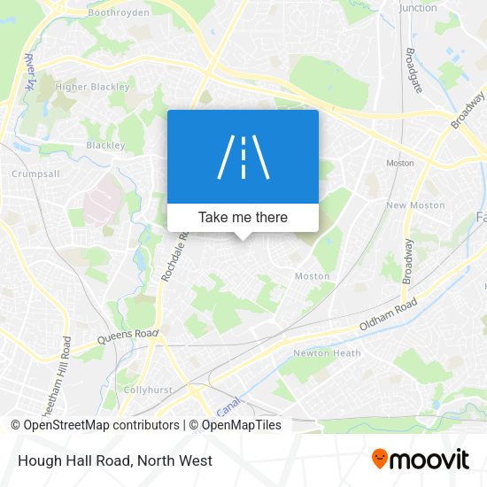 Hough Hall Road map