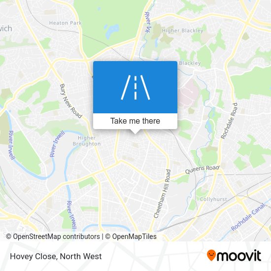 Hovey Close map