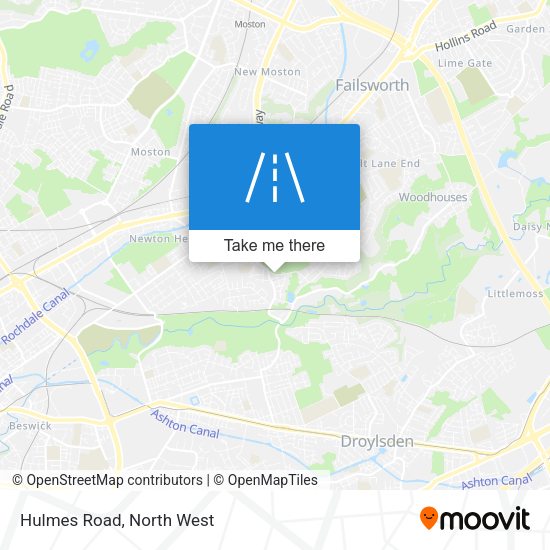 Hulmes Road map
