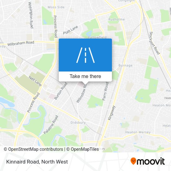 Kinnaird Road map