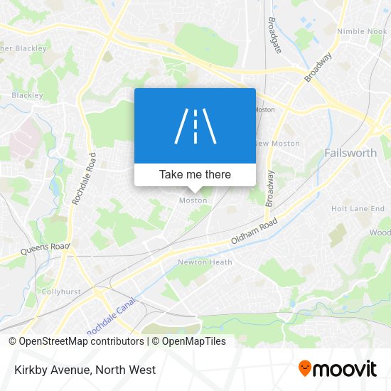 Kirkby Avenue map
