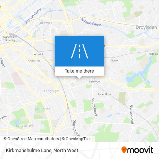 Kirkmanshulme Lane map