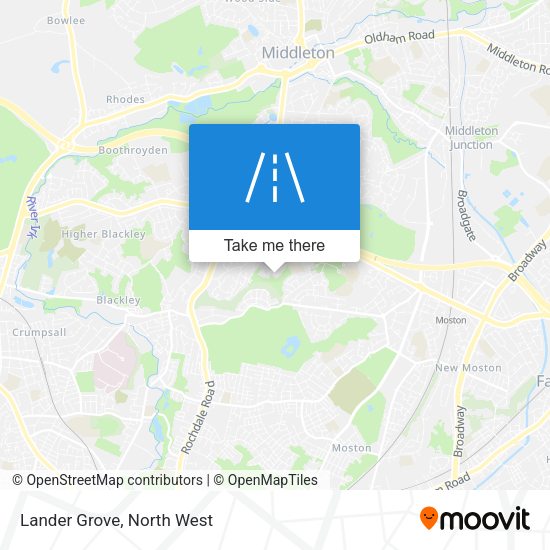Lander Grove map