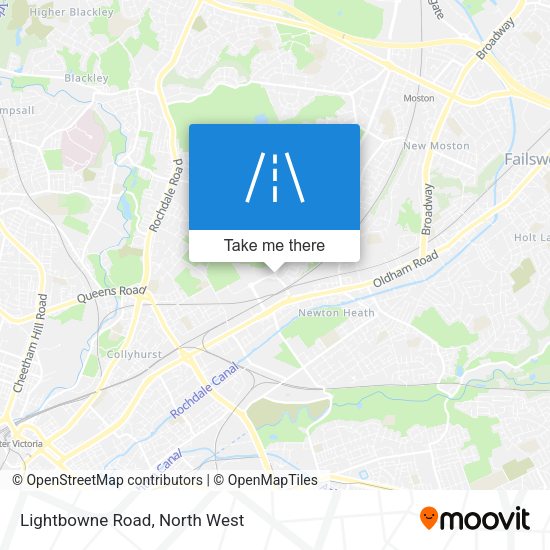 Lightbowne Road map