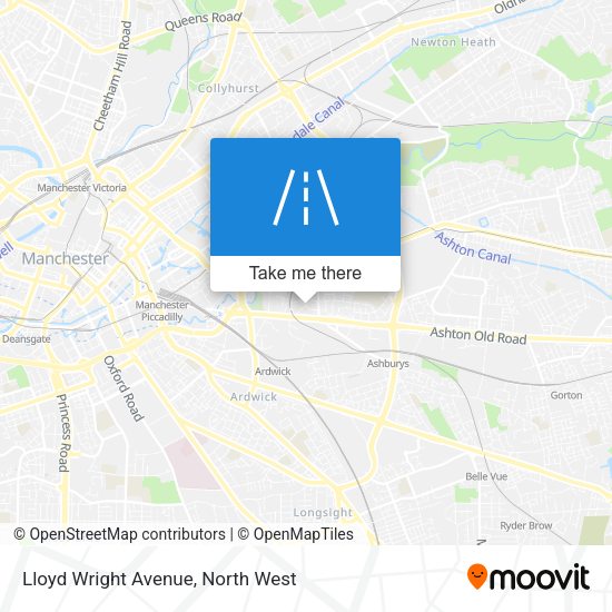 Lloyd Wright Avenue map