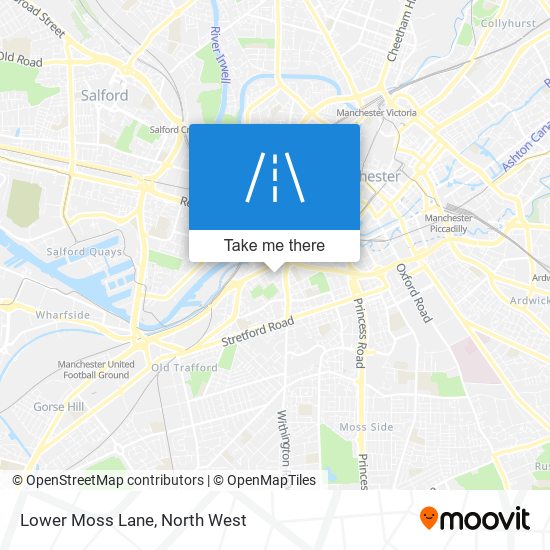 Lower Moss Lane map