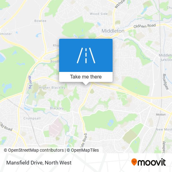 Mansfield Drive map