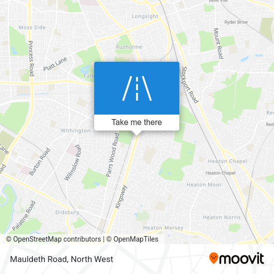 Mauldeth Road map