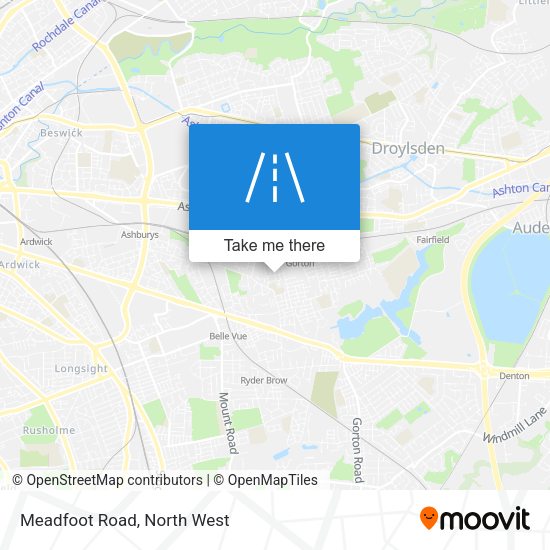 Meadfoot Road map