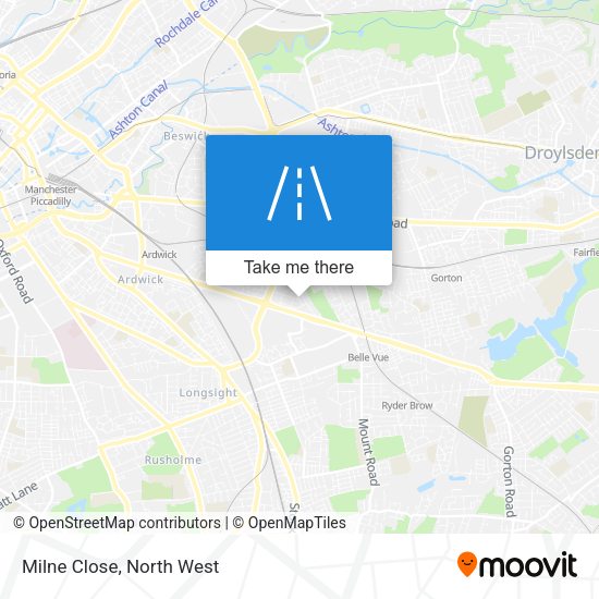Milne Close map
