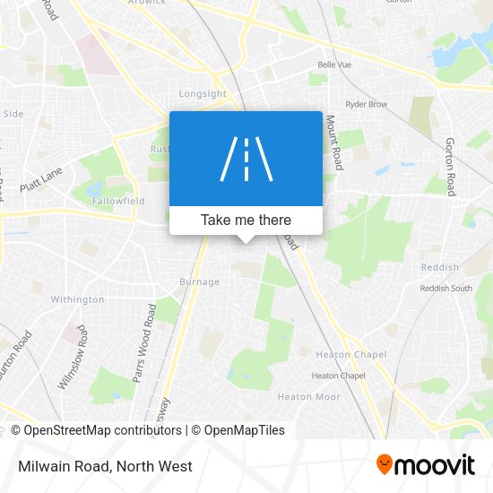 Milwain Road map