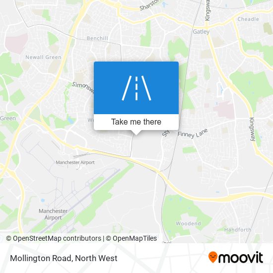 Mollington Road map
