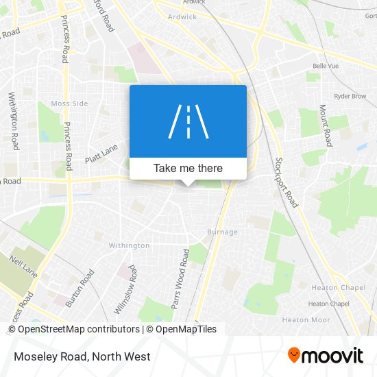 Moseley Road map