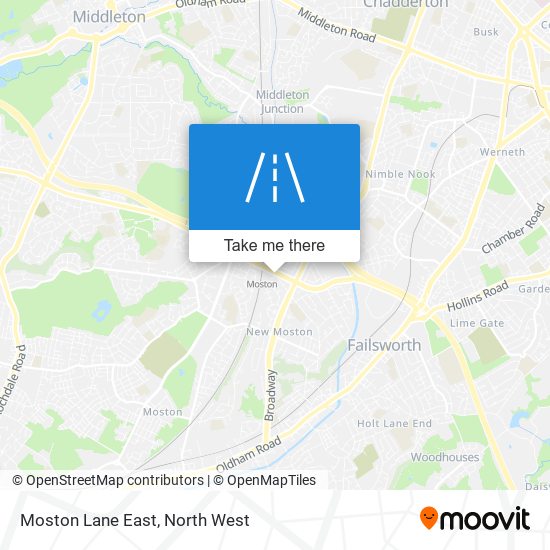 Moston Lane East map