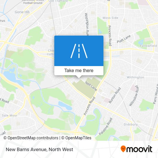 New Barns Avenue map