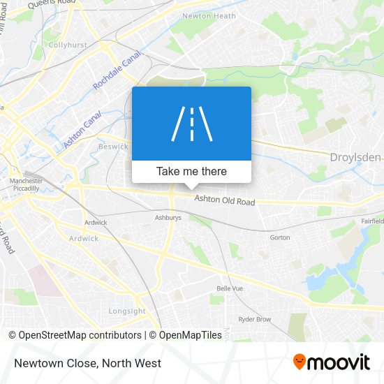 Newtown Close map