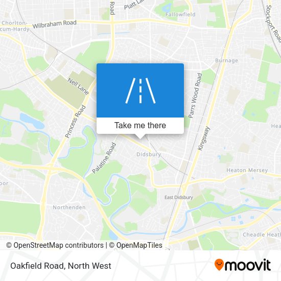 Oakfield Road map