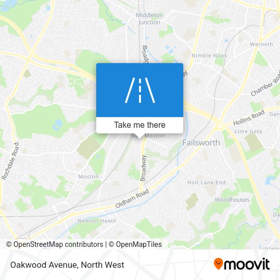 Oakwood Avenue map