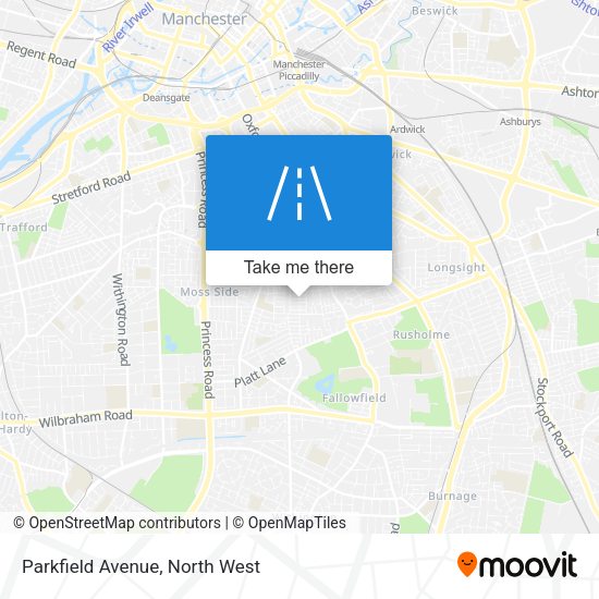 Parkfield Avenue map