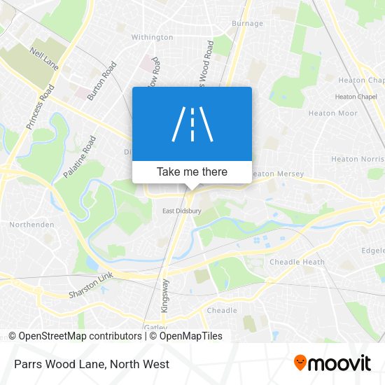 Parrs Wood Lane map