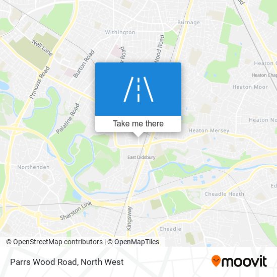 How to get to Parrs Wood Road in Manchester by Bus or Train