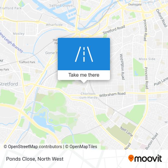 Ponds Close map