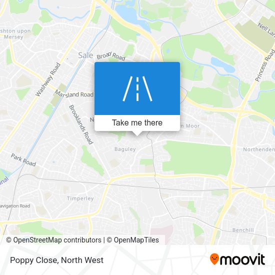 Poppy Close map