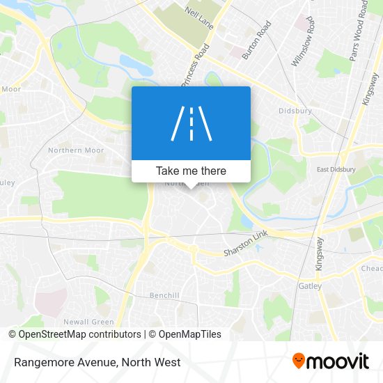 Rangemore Avenue map