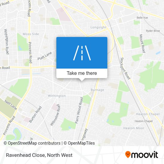Ravenhead Close map