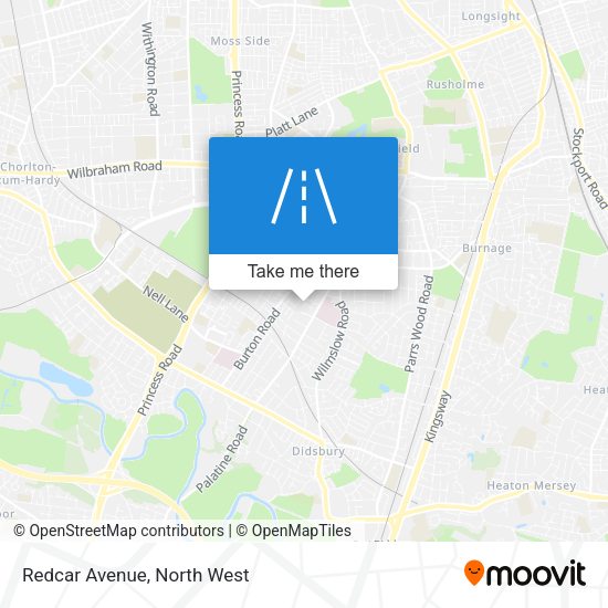 Redcar Avenue map