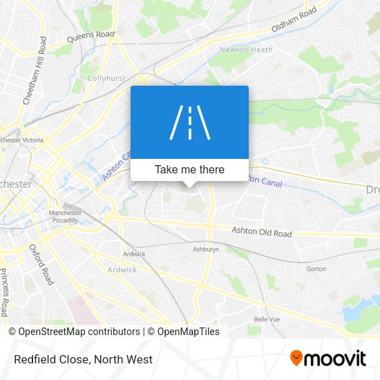 Redfield Close map