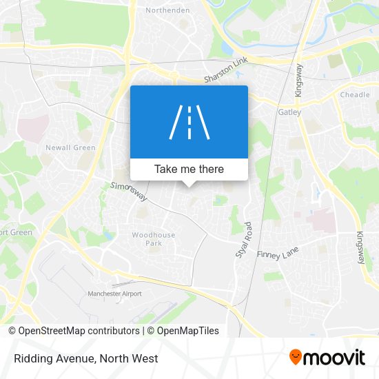 Ridding Avenue map