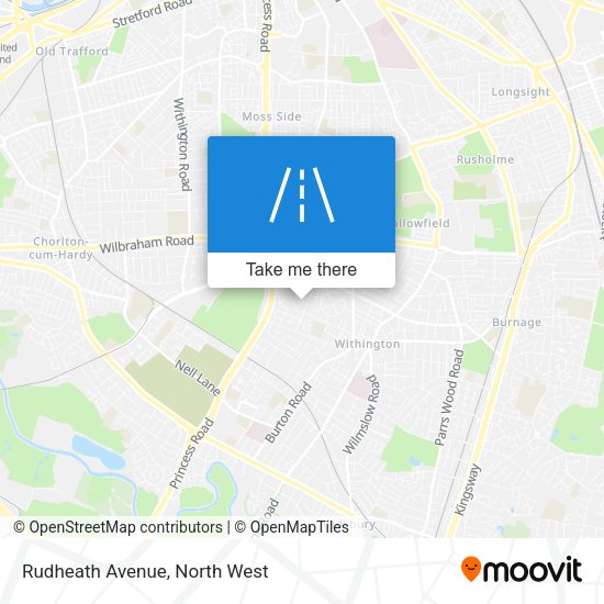 Rudheath Avenue map