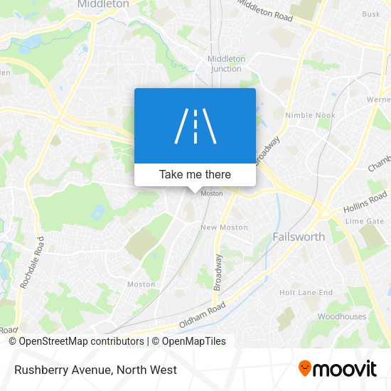 Rushberry Avenue map