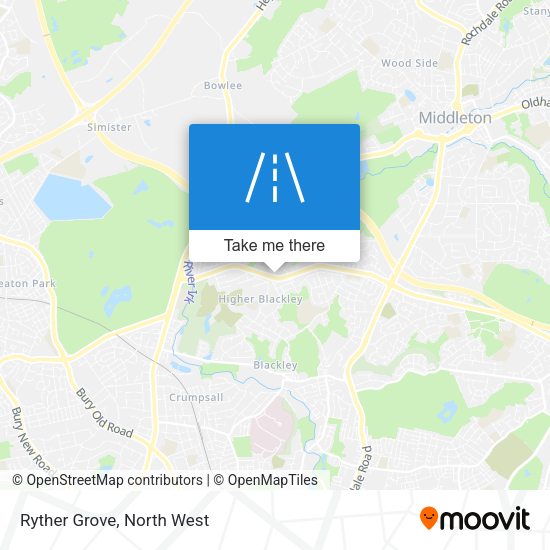 Ryther Grove map