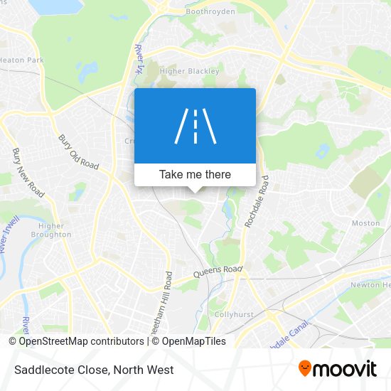 Saddlecote Close map