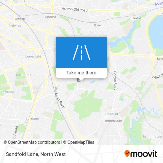 Sandfold Lane map