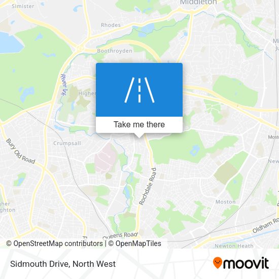 Sidmouth Drive map