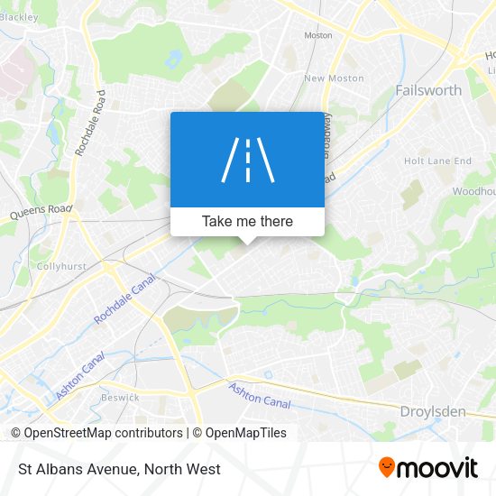 St Albans Avenue map